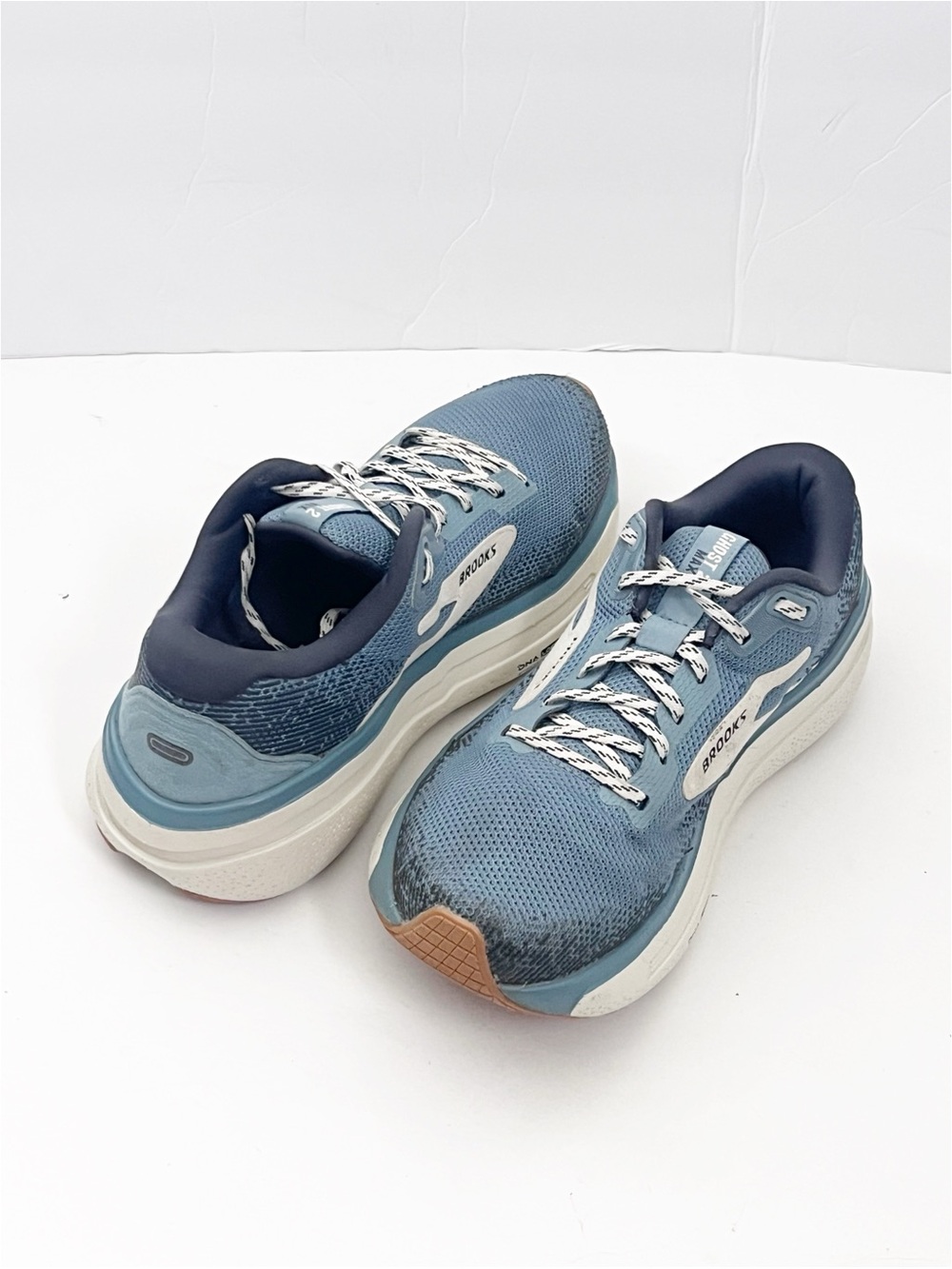 BROOKS Ghost 2 Max Blue White Lace Up Athletic Tennis Shoes Sneakers Size 8B